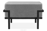 Puf ogrodowy na metalowych nóżkach ciemny szary/czarny/biały