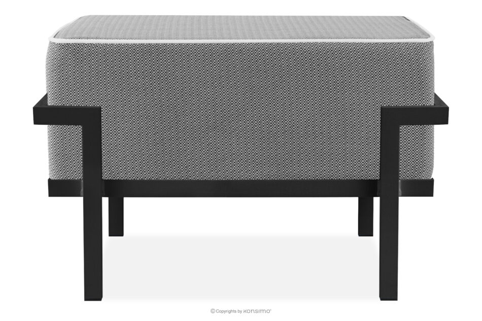 TRIGLO Puf ogrodowy na metalowych nóżkach ciemny szary/czarny/biały ciemny szary/czarny/biały - zdjęcie 0