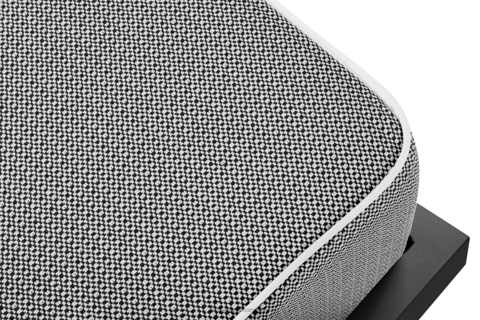 TRIGLO Puf ogrodowy na metalowych nóżkach ciemny szary/czarny/biały ciemny szary/czarny/biały - zdjęcie 3