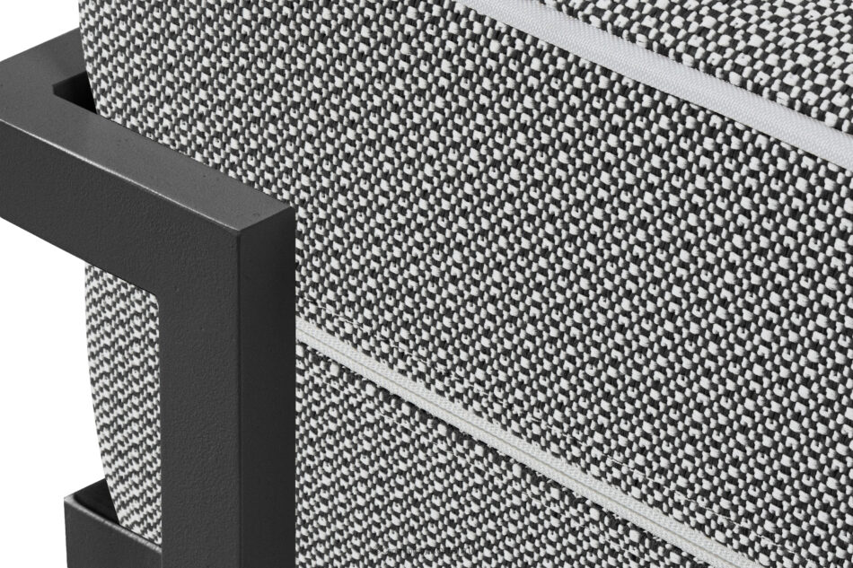 TRIGLO Puf ogrodowy na metalowych nóżkach ciemny szary/czarny/biały ciemny szary/czarny/biały - zdjęcie 4