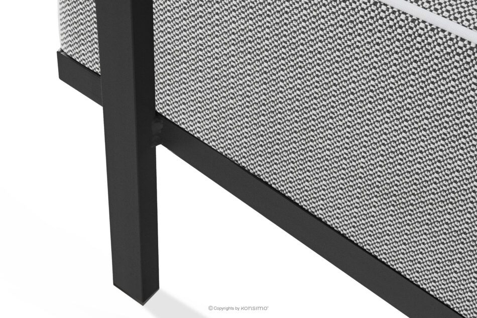 TRIGLO Puf ogrodowy na metalowych nóżkach ciemny szary/czarny/biały ciemny szary/czarny/biały - zdjęcie 5