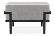 Puf ogrodowy na metalowych nóżkach ciemny szary/ciemny szary/biały