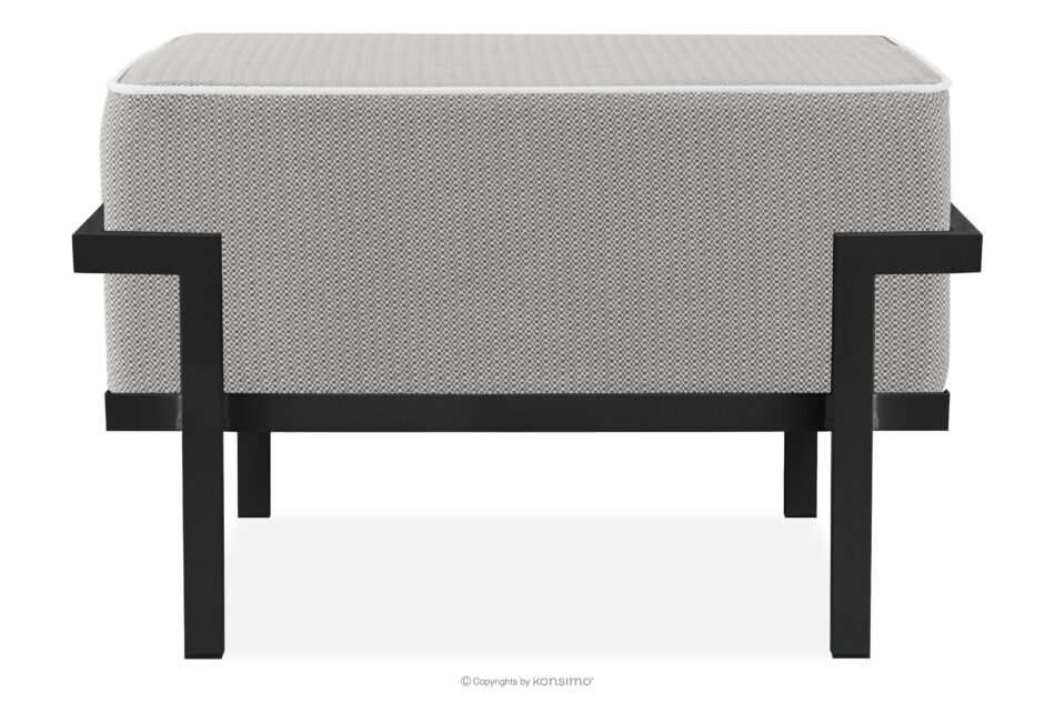 TRIGLO Puf ogrodowy na metalowych nóżkach ciemny szary/ciemny szary/biały ciemny szary/ciemny szary/biały - zdjęcie 0