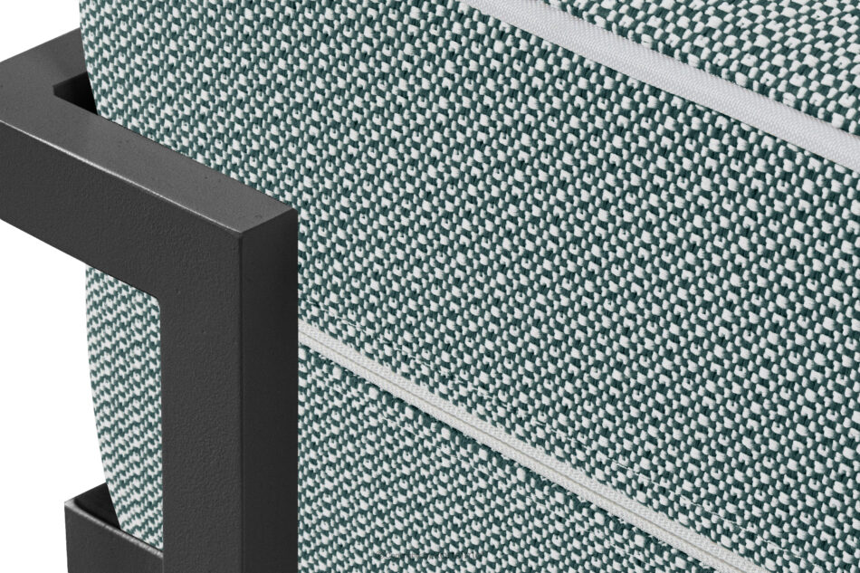TRIGLO Puf ogrodowy na metalowych nóżkach ciemny szary/ciemny zielony/biały ciemny szary/ciemny zielony/biały - zdjęcie 4