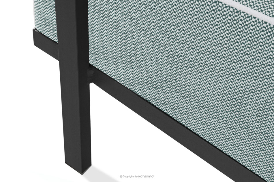 TRIGLO Puf ogrodowy na metalowych nóżkach ciemny szary/ciemny zielony/biały ciemny szary/ciemny zielony/biały - zdjęcie 5