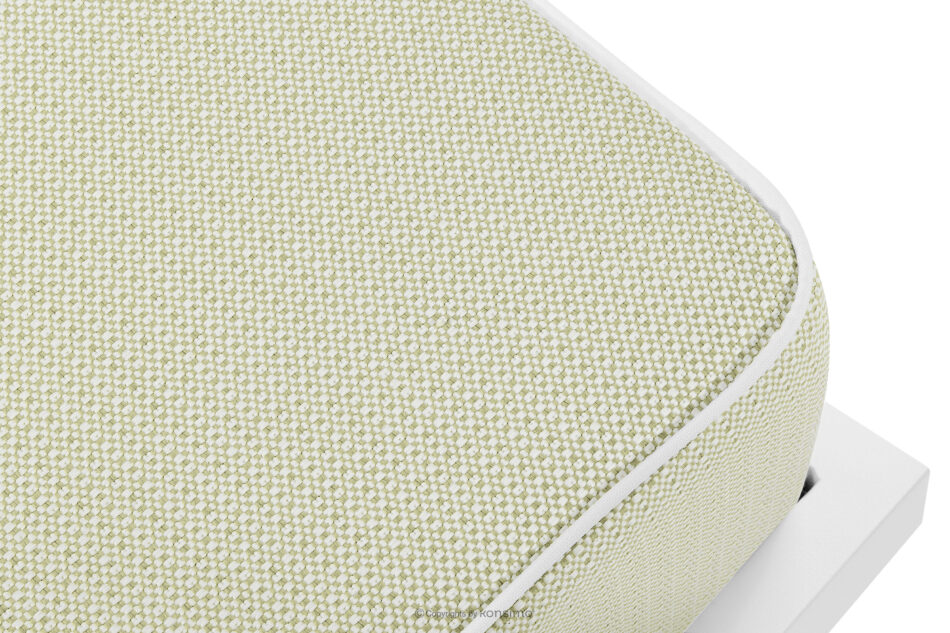 TRIGLO Puf ogrodowy na metalowych nóżkach biały/jasny zielony/biały biały/jasny zielony/biały - zdjęcie 3