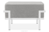 Puf ogrodowy na metalowych nóżkach biały/ciemny szary/biały