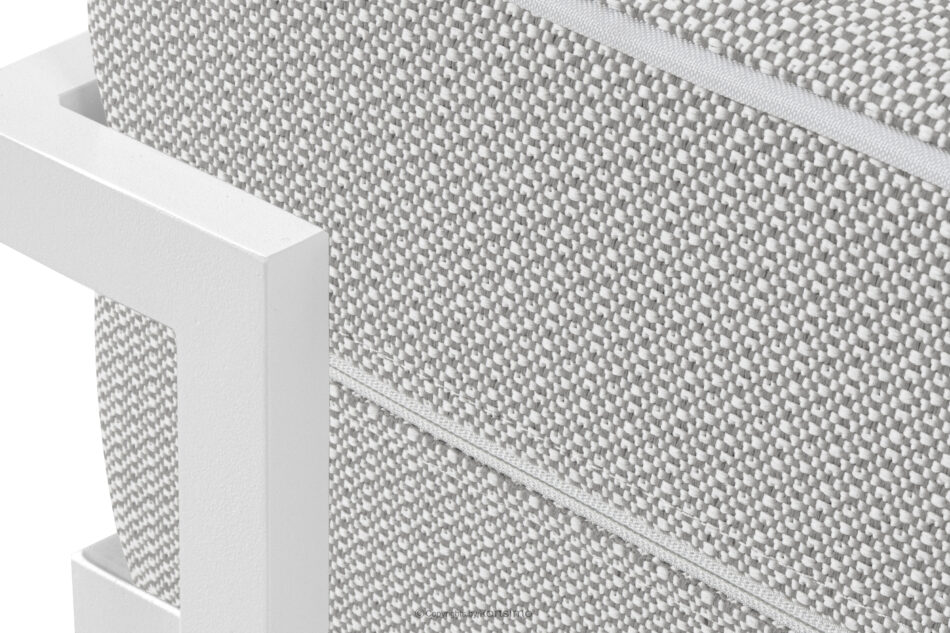 TRIGLO Puf ogrodowy na metalowych nóżkach biały/ciemny szary/biały biały/ciemny szary/biały - zdjęcie 4