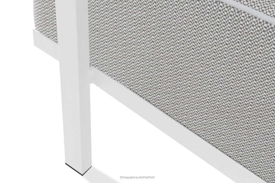 TRIGLO Puf ogrodowy na metalowych nóżkach biały/ciemny szary/biały biały/ciemny szary/biały - zdjęcie 5