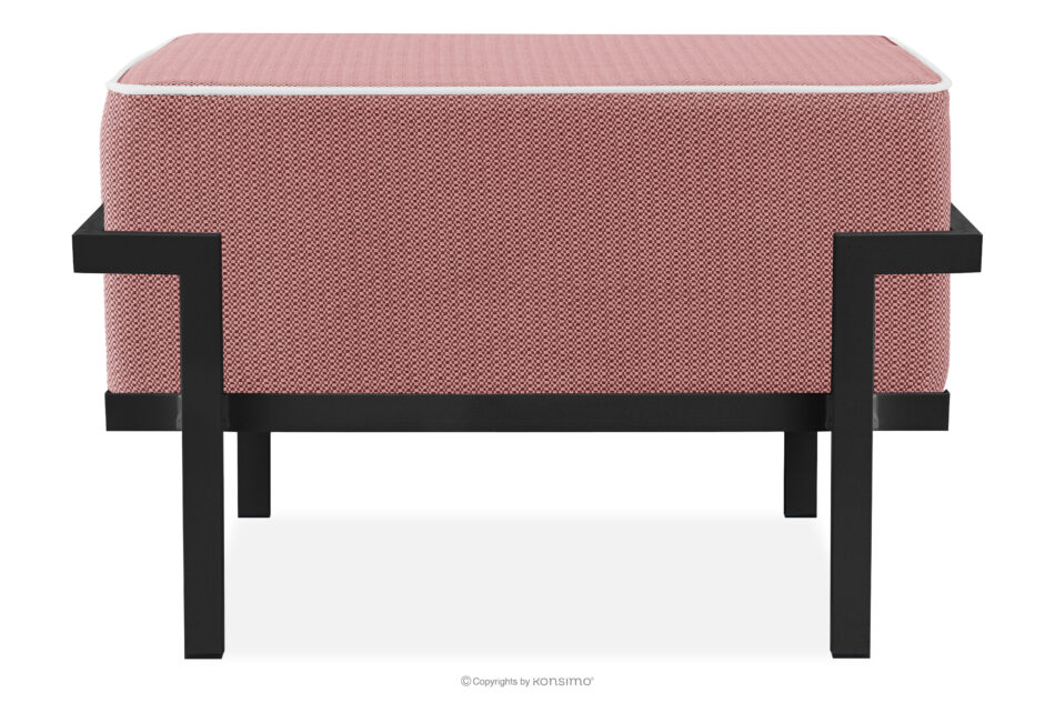 TRIGLO Puf ogrodowy na metalowych nóżkach ciemny szary/czerwony/biały ciemny szary/czerwony/biały - zdjęcie 0