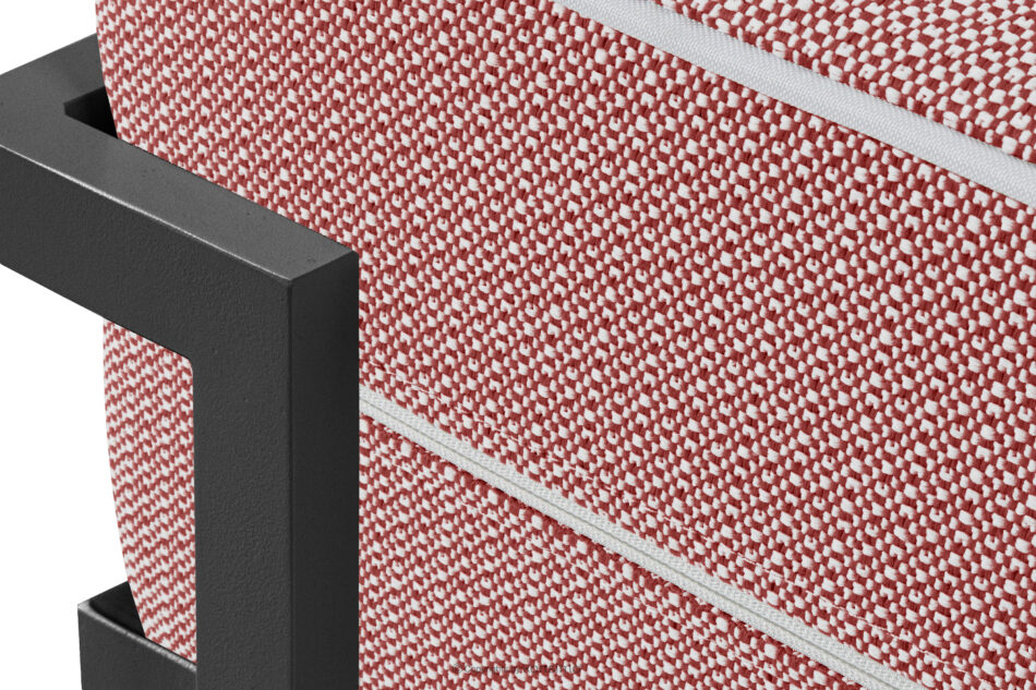 TRIGLO Puf ogrodowy na metalowych nóżkach ciemny szary/czerwony/biały ciemny szary/czerwony/biały - zdjęcie 4