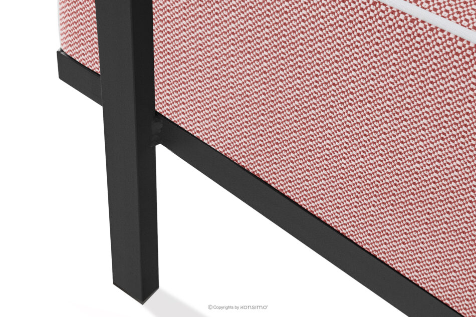 TRIGLO Puf ogrodowy na metalowych nóżkach ciemny szary/czerwony/biały ciemny szary/czerwony/biały - zdjęcie 5