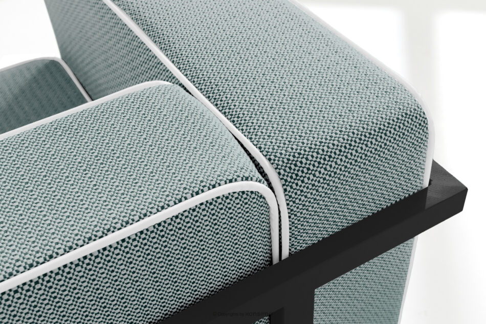 TRIGLO Nowoczesny fotel ogrodowy na metalowych nóżkachciemny szary/ciemny zielony/biały ciemny szary/ciemny zielony/biały - zdjęcie 5