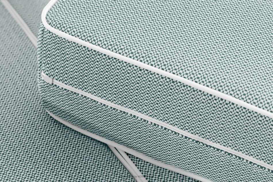 TRIGLO Nowoczesny fotel ogrodowy na metalowych nóżkachciemny szary/ciemny zielony/biały ciemny szary/ciemny zielony/biały - zdjęcie 9