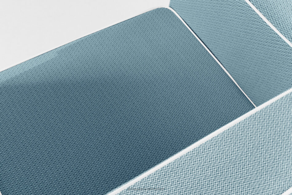 TRIGLO Nowoczesny fotel ogrodowy na metalowych nóżkachbiały/morski/biały biały/morski/biały - zdjęcie 7