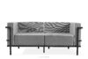 TRIGLO Nowoczesna sofa ogrodowa 2 na metalowych nóżkach ciemny szary/czarny/biały ciemny szary/czarny/biały - zdjęcie 1