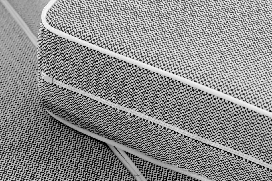 TRIGLO Nowoczesna sofa ogrodowa 2 na metalowych nóżkach ciemny szary/czarny/biały ciemny szary/czarny/biały - zdjęcie 9