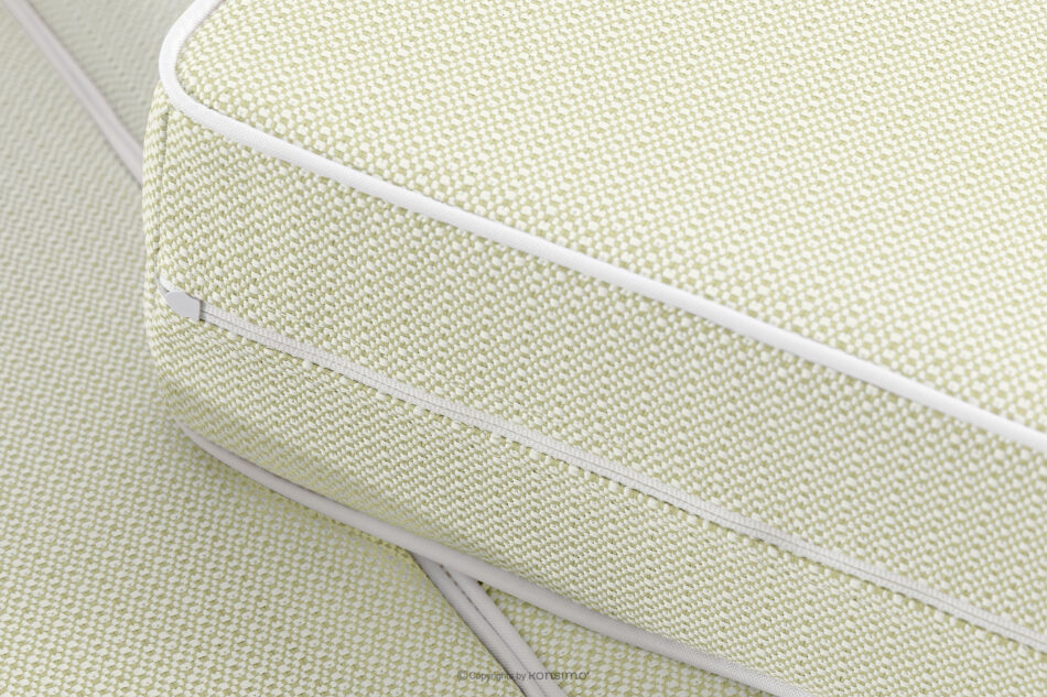 TRIGLO Nowoczesna sofa ogrodowa 2 na metalowych nóżkach biały/jasny zielony/biały biały/jasny zielony/biały - zdjęcie 9