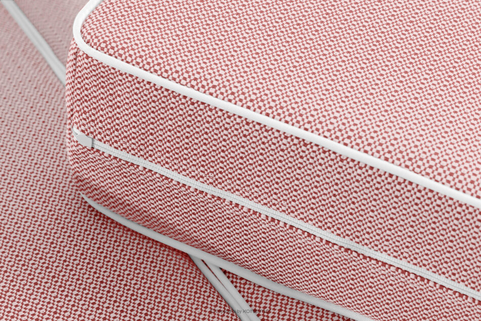 TRIGLO Nowoczesna sofa ogrodowa 2 na metalowych nóżkach ciemny szary/czerwony/biały ciemny szary/czerwony/biały - zdjęcie 9