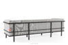 TRIGLO Nowoczesna sofa ogrodowa 3 na metalowych nóżkach ciemny szary/ciemny szary/biały ciemny szary/ciemny szary/biały - zdjęcie 4