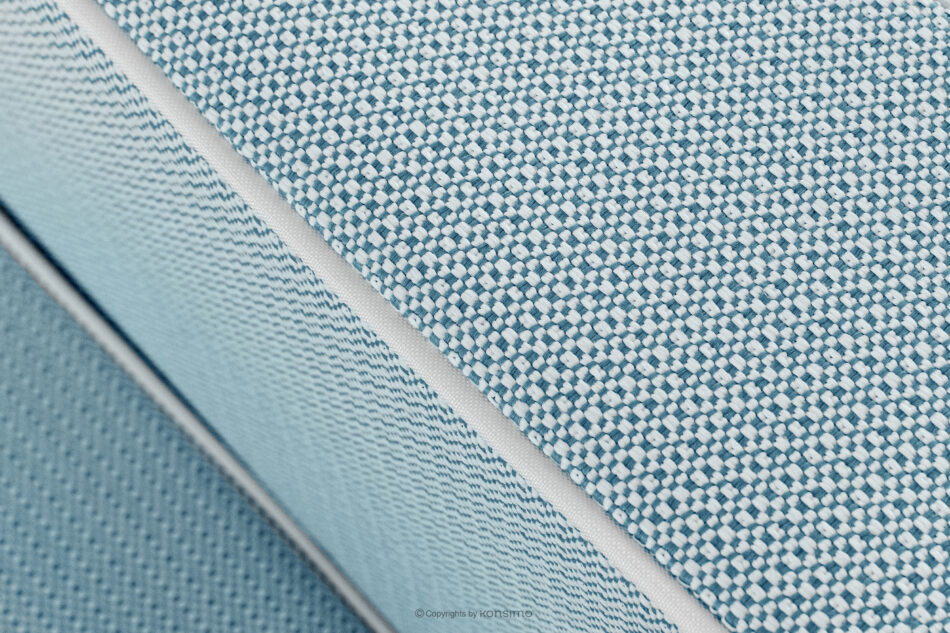 TRIGLO Nowoczesna sofa ogrodowa 3 na metalowych nóżkach biały/morski/biały biały/morski/biały - zdjęcie 8