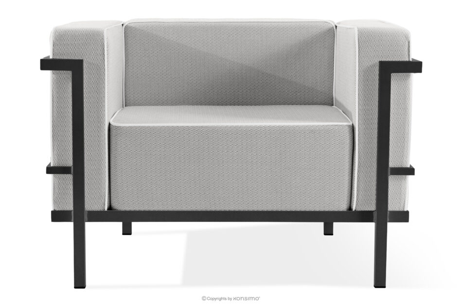 TRIGLO Zestaw mebli ogrodowych 2x fotel, sofa dwuosobowa, stolik ciemny szary/ciemny szary/biały ciemny szary/ciemny szary/biały - zdjęcie 5