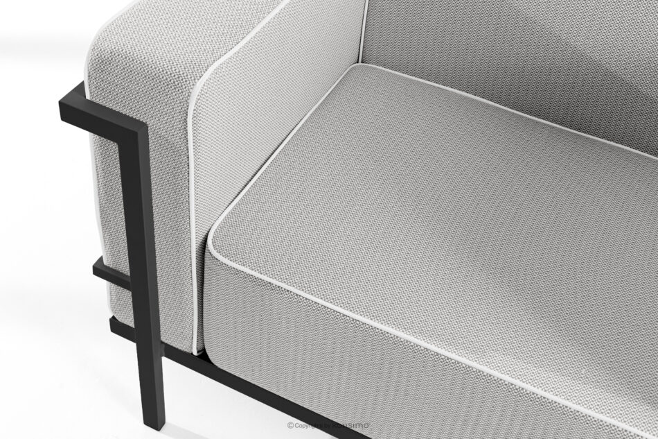 TRIGLO Zestaw mebli ogrodowych 2x fotel, sofa dwuosobowa, stolik ciemny szary/ciemny szary/biały ciemny szary/ciemny szary/biały - zdjęcie 8