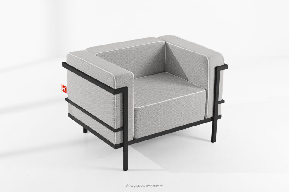 TRIGLO Zestaw mebli ogrodowych 2x fotel, sofa dwuosobowa, stolik ciemny szary/ciemny szary/biały ciemny szary/ciemny szary/biały - zdjęcie 17