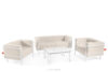 TRIGLO Zestaw mebli ogrodowych 2x fotel, sofa dwuosobowa, stolik biały/ciemny beżowy/biały biały/ciemny beżowy/biały - zdjęcie 1