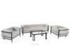 TRIGLO Zestaw mebli ogrodowych 2x fotel, sofa trzyosobowa, stolik ciemny szary/ciemny szary/biały ciemny szary/ciemny szary/biały - zdjęcie 1