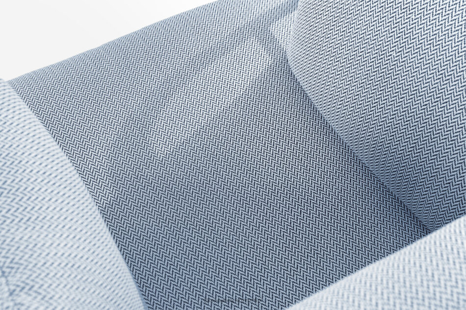 RAMBE Loftowy fotel ogrodowy na metalowych nogach biały/morski/biały biały/morski/biały - zdjęcie 5