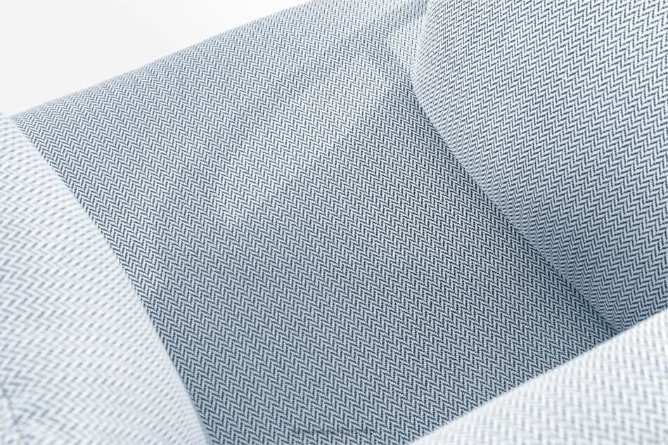 RAMBE Loftowy fotel ogrodowy na metalowych nogach biały/błękitny/biały biały/błękitny/biały - zdjęcie 5