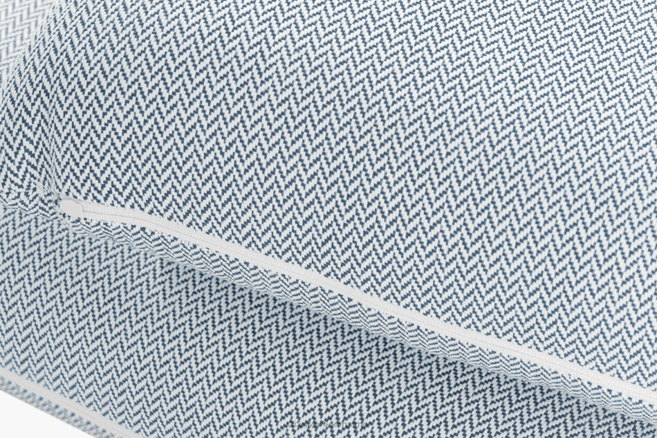 RAMBE Loftowy fotel ogrodowy na metalowych nogach biały/błękitny/biały biały/błękitny/biały - zdjęcie 8