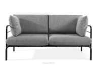 Loftowa sofa ogrodowa 2 na metalowych nogach antracytowy/czarny/biały