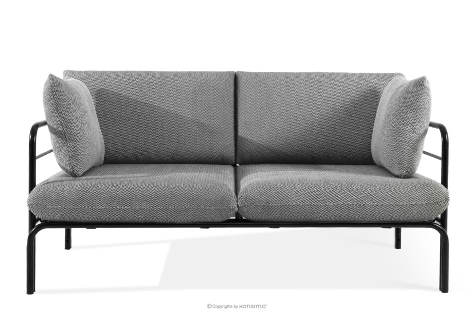 RAMBE Loftowa sofa ogrodowa 2 na metalowych nogach antracytowy/czarny/biały antracytowy/czarny/biały - zdjęcie 0