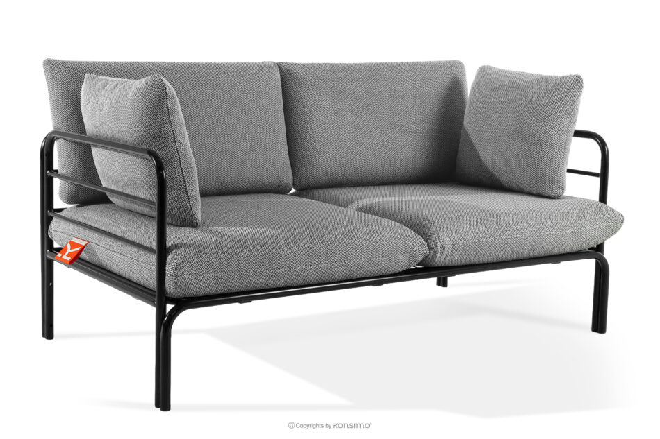 RAMBE Loftowa sofa ogrodowa 2 na metalowych nogach antracytowy/czarny/biały antracytowy/czarny/biały - zdjęcie 2