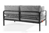 RAMBE Loftowa sofa ogrodowa 2 na metalowych nogach antracytowy/czarny/biały antracytowy/czarny/biały - zdjęcie 4
