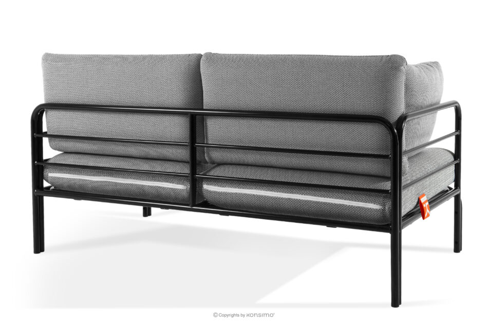 RAMBE Loftowa sofa ogrodowa 2 na metalowych nogach antracytowy/czarny/biały antracytowy/czarny/biały - zdjęcie 3