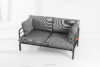 RAMBE Loftowa sofa ogrodowa 2 na metalowych nogach antracytowy/czarny/biały antracytowy/czarny/biały - zdjęcie 2