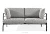 RAMBE Loftowa sofa ogrodowa 2 na metalowych nogach antracytowy/ciemny szary/biały antracytowy/ciemny szary/biały - zdjęcie 1
