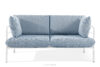 RAMBE Loftowa sofa ogrodowa 2 na metalowych nogach biały/morski/biały biały/morski/biały - zdjęcie 1