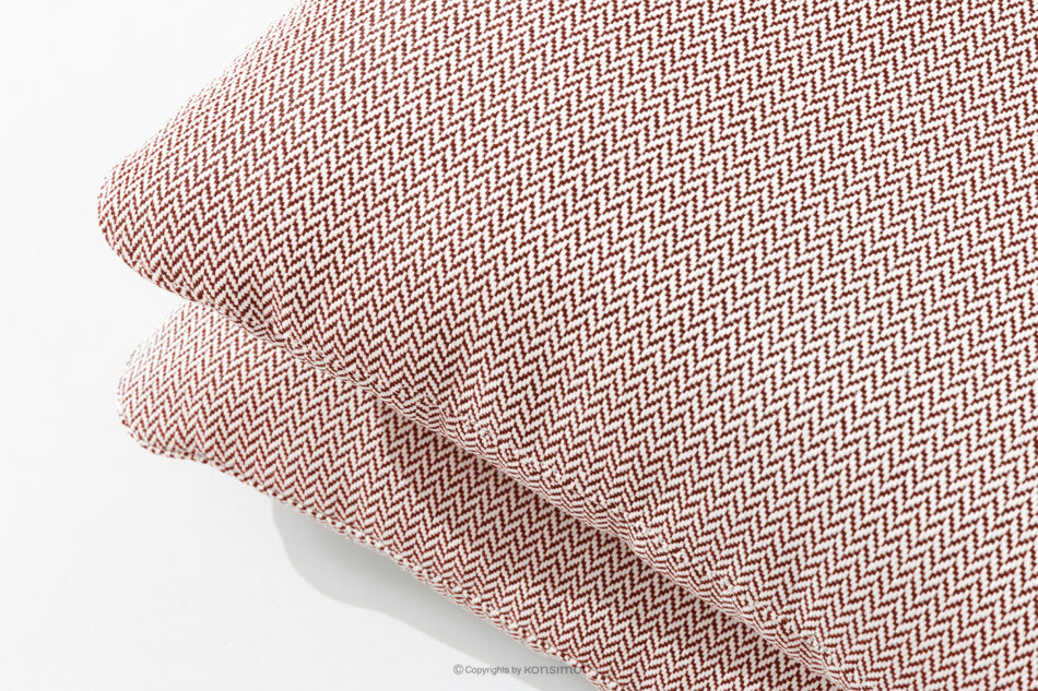 RAMBE Loftowa sofa ogrodowa 2 na metalowych nogach antracytowy/czerwony/biały antracytowy/czerwony/biały - zdjęcie 7