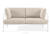 RAMBE Loftowa sofa ogrodowa 2 na metalowych nogach biały/beżowy/biały biały/beżowy/biały - zdjęcie 1