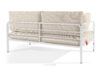 RAMBE Loftowa sofa ogrodowa 2 na metalowych nogach biały/beżowy/biały biały/beżowy/biały - zdjęcie 4