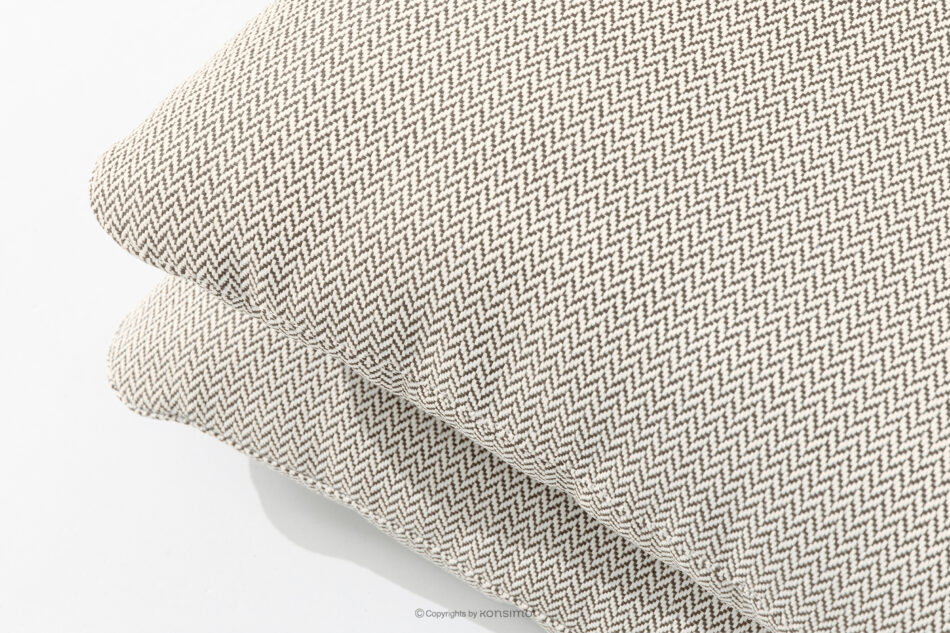 RAMBE Loftowa sofa ogrodowa 2 na metalowych nogach biały/beżowy/biały biały/beżowy/biały - zdjęcie 7