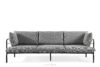 RAMBE Loftowa sofa ogrodowa 3 na metalowych nogach antracytowy/czarny/biały antracytowy/czarny/biały - zdjęcie 1