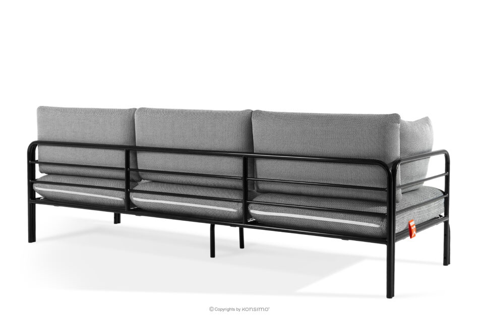 RAMBE Loftowa sofa ogrodowa 3 na metalowych nogach antracytowy/czarny/biały antracytowy/czarny/biały - zdjęcie 3