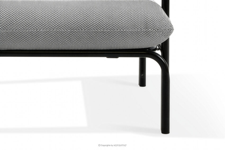 RAMBE Loftowa sofa ogrodowa 3 na metalowych nogach antracytowy/czarny/biały antracytowy/czarny/biały - zdjęcie 9