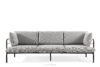 RAMBE Loftowa sofa ogrodowa 3 na metalowych nogach antracytowy/ciemny szary/biały antracytowy/ciemny szary/biały - zdjęcie 1