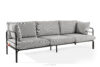 RAMBE Loftowa sofa ogrodowa 3 na metalowych nogach antracytowy/ciemny szary/biały antracytowy/ciemny szary/biały - zdjęcie 3